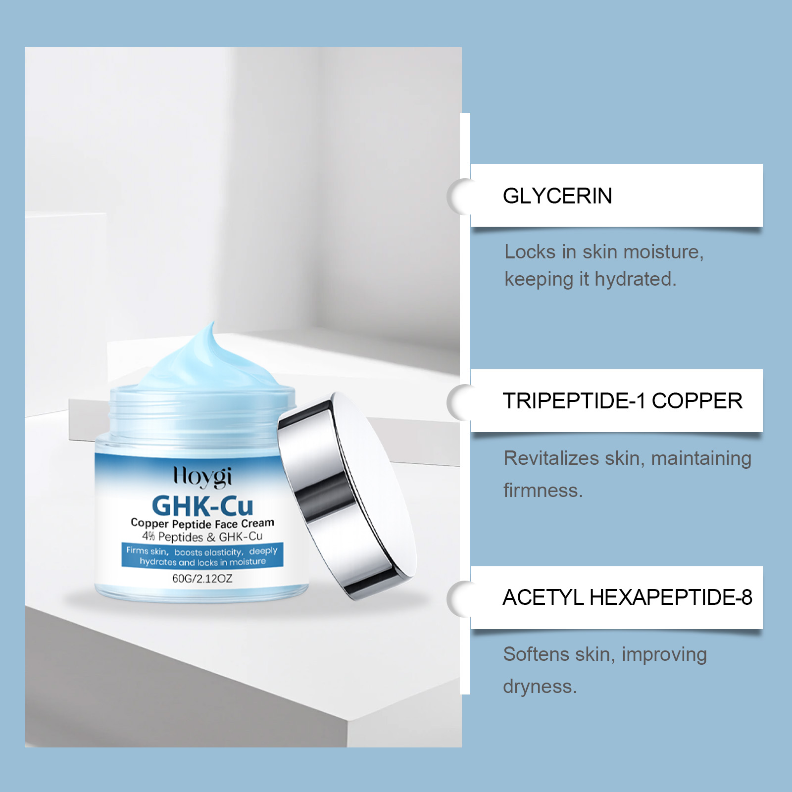 Крем для лица с медным пептидо – обзор и цена Skincare Glowing